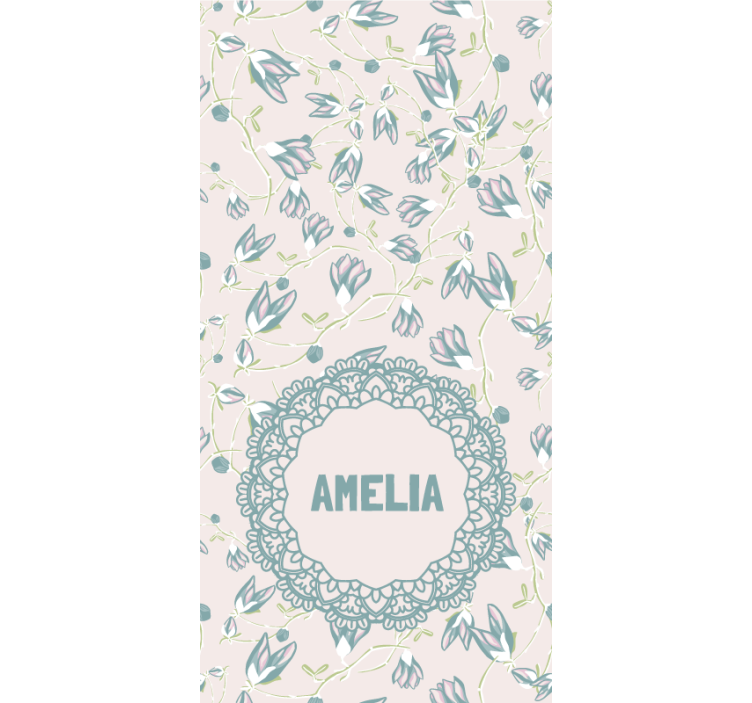 Name with delicate floral motif blind teens - TenStickers
