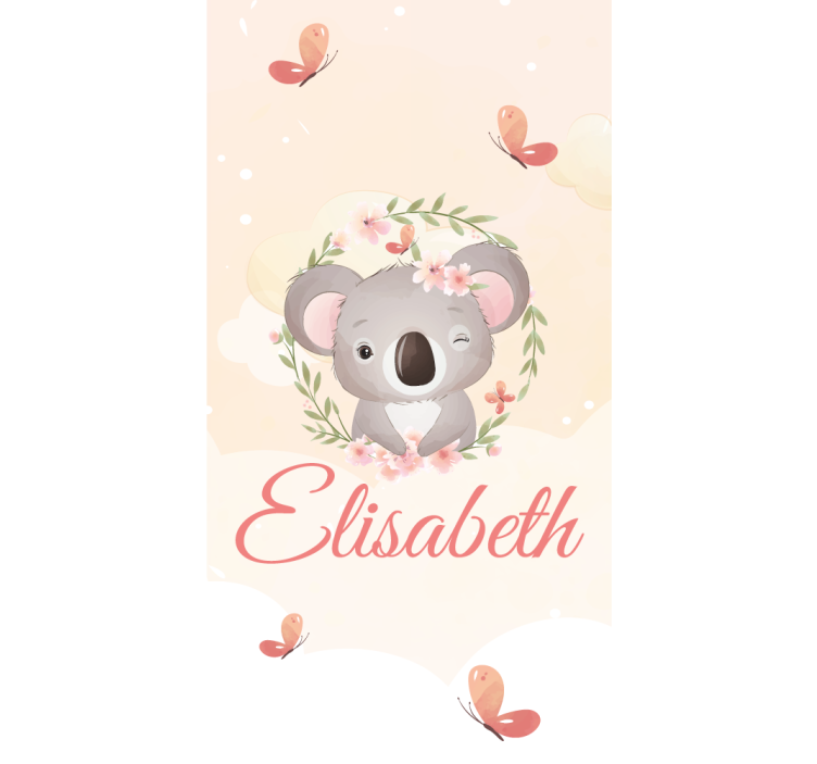 Blind children baby koala with name - TenStickers