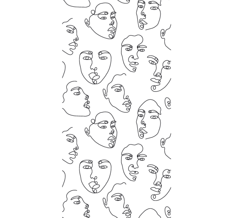 Outline art faces blind original - TenStickers