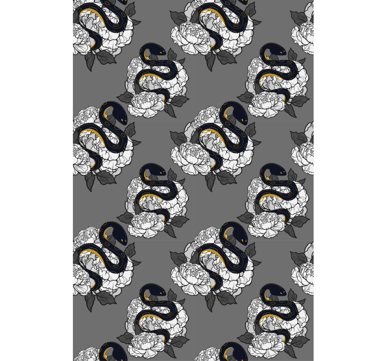 Snake and flower pattern animals blind - TenStickers