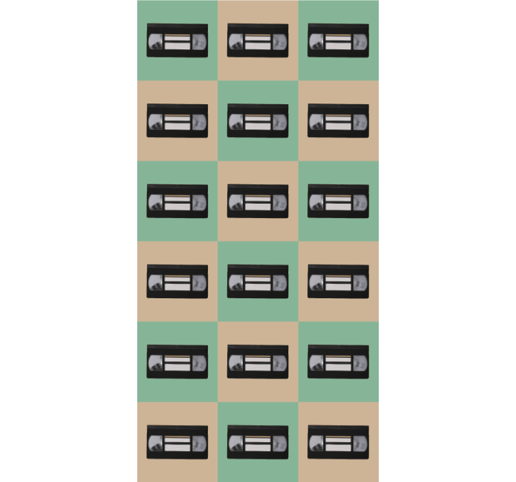 Retro roller blind with retro tape design - TenStickers