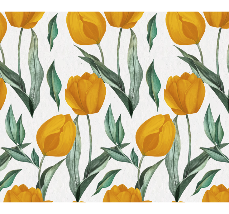 Yellow Tulip Blooms blind flowers and plants - TenStickers