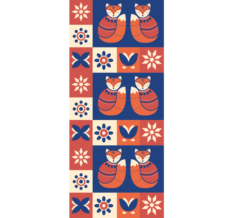 Charming Fox Patterns animals blind - TenStickers