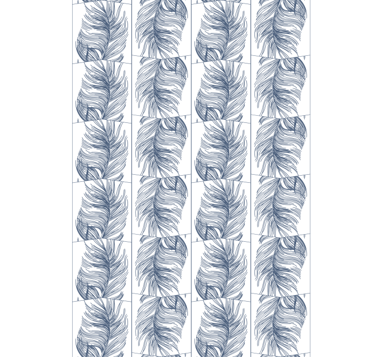 Stylised beige leaves blind flowers and plants - TenStickers