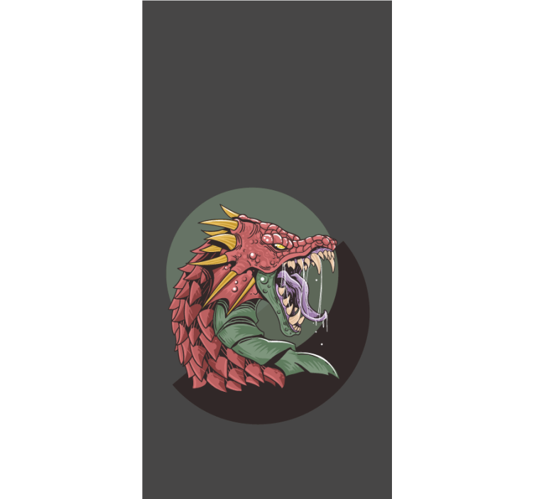 Ferocious dragon head blind geek - TenStickers