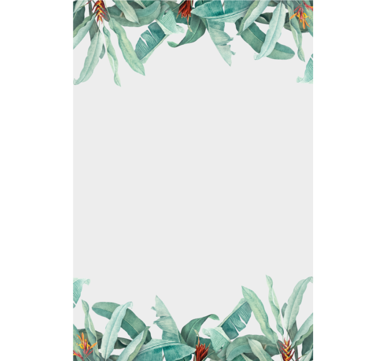 Tropical Leaf Border blind flowers and plants - TenStickers