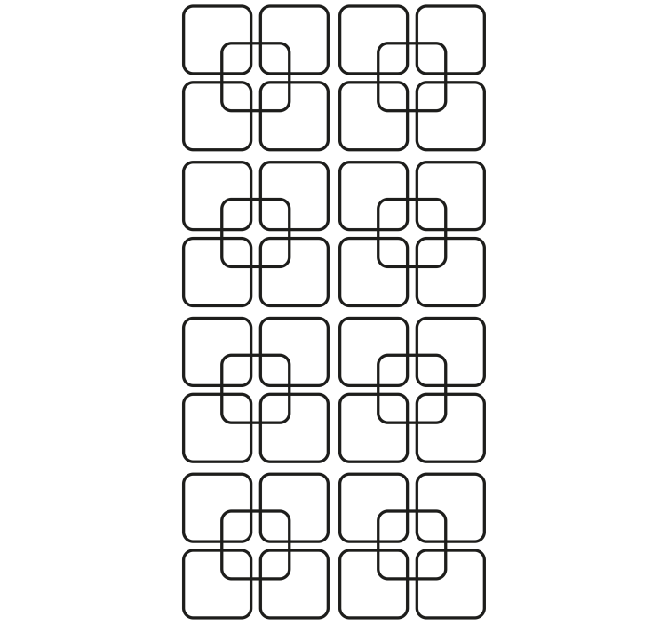 Black and white geometric squares modern blind - TenStickers