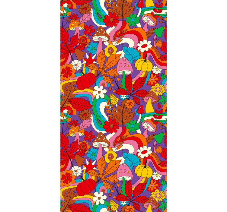 Colorful Mushroom Fantasy fun blind - TenStickers