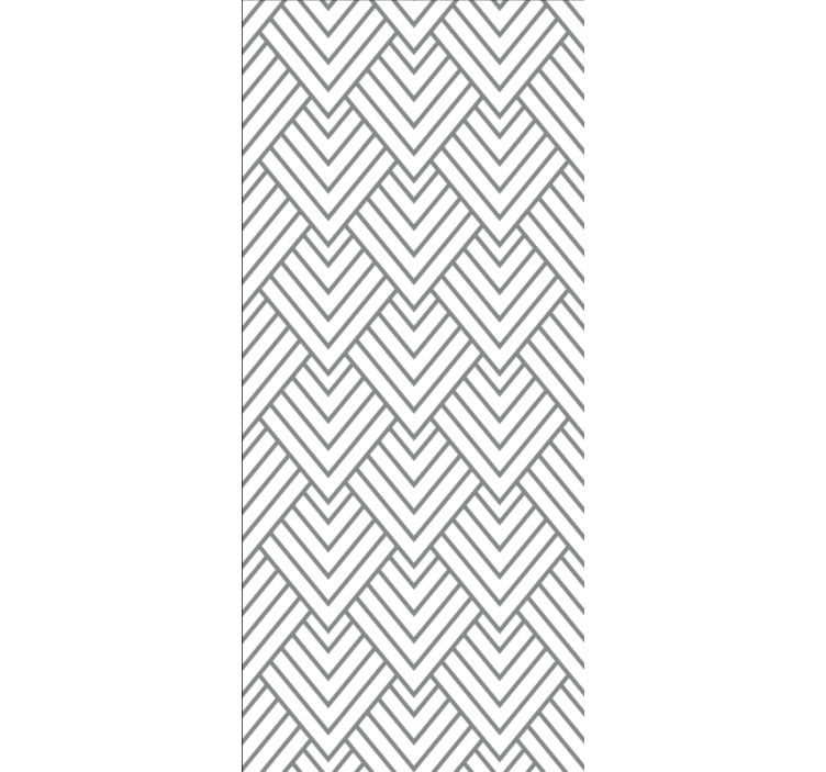 Grey chevron design bathroom blind - TenStickers