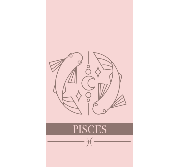 Pisces Zodiac Design customised roller blind - TenStickers