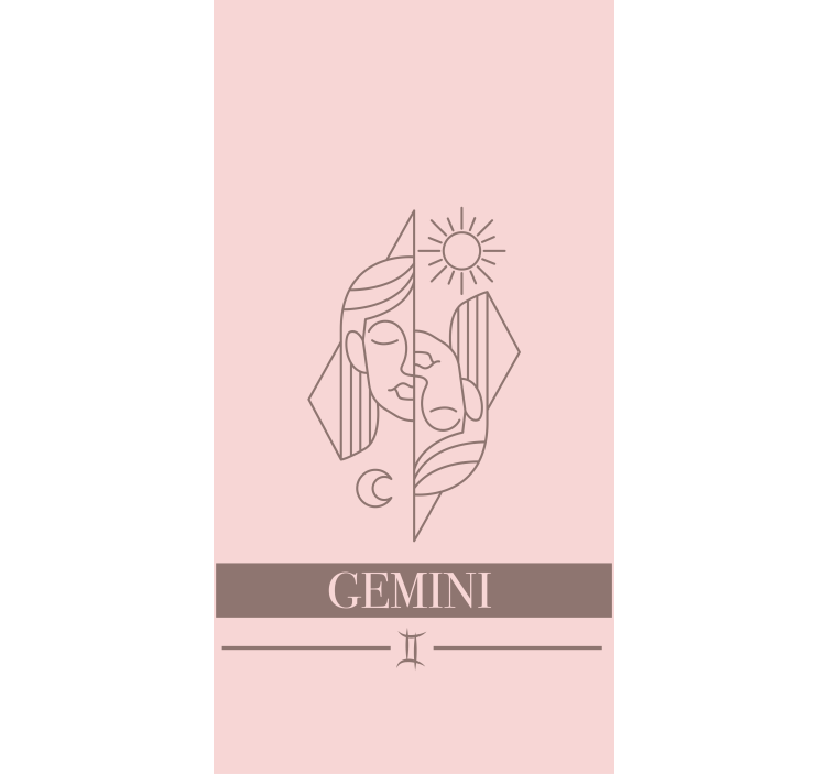Gemini Zodiac Design text blind - TenStickers
