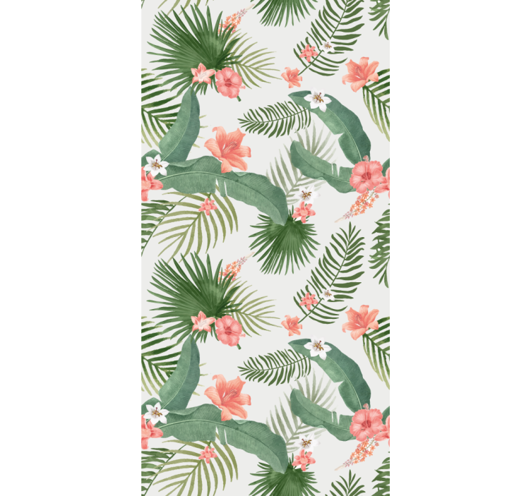 Tropical green design blind flowers and plants - TenStickers