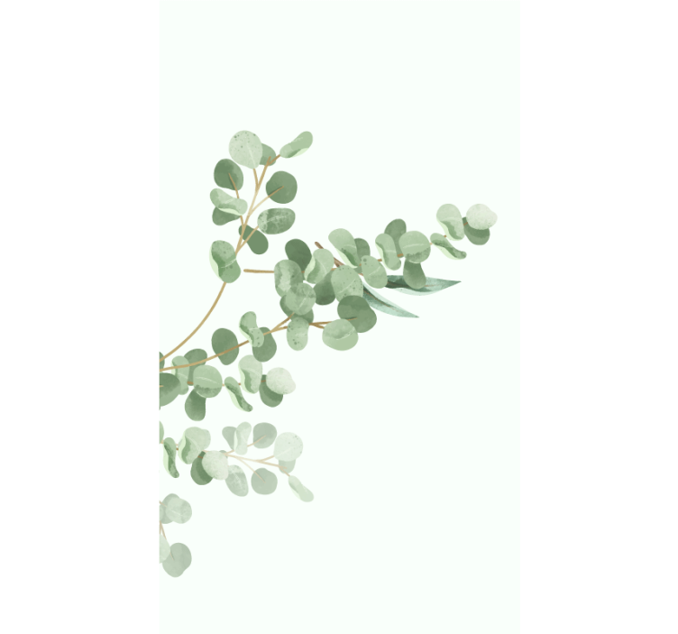 Eucalyptus Branch Design blind flowers and plants - TenStickers