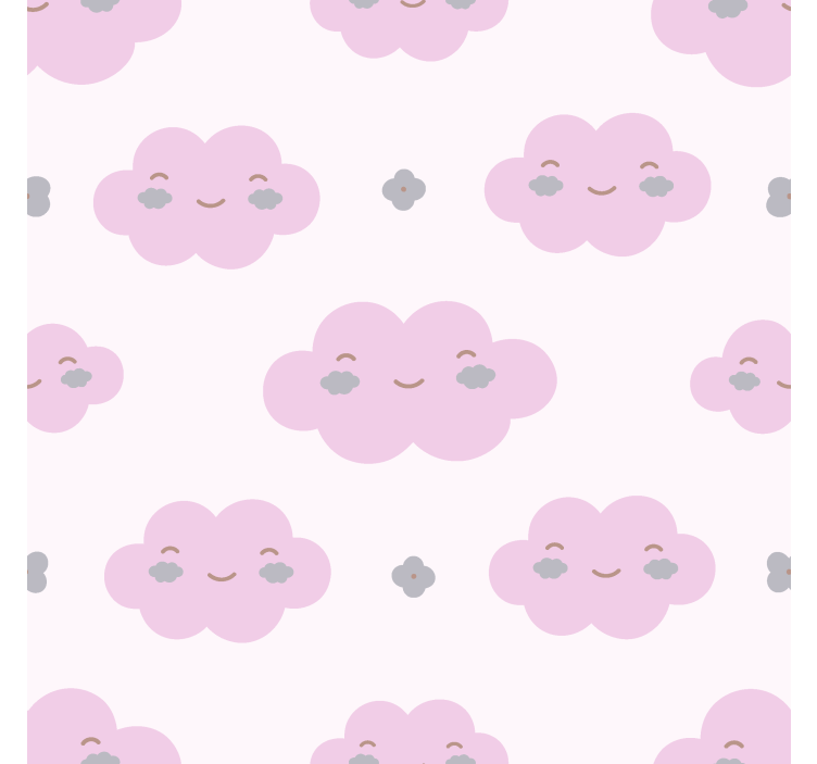Pink kids pattern Cloud blind - TenStickers