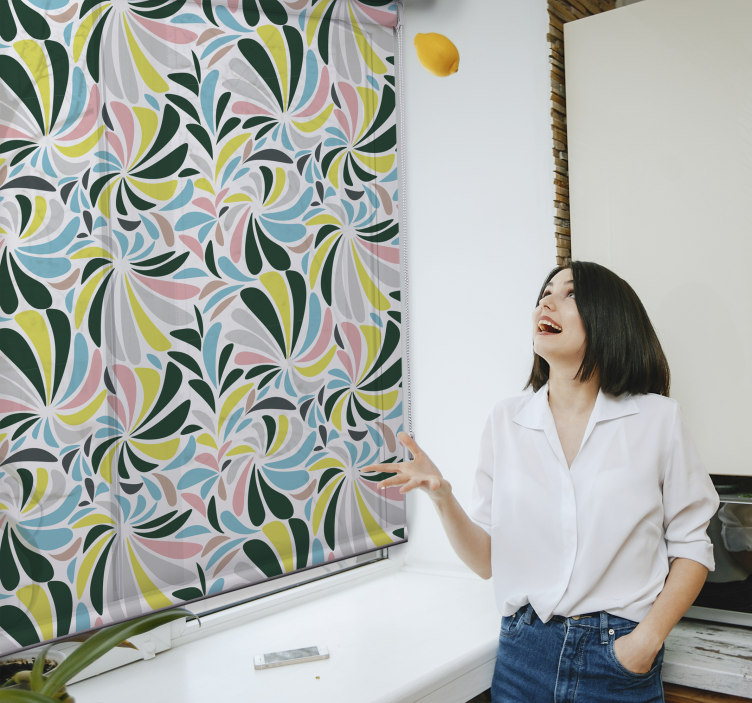 Stylish Floral Pattern blind flowers and plants - TenStickers