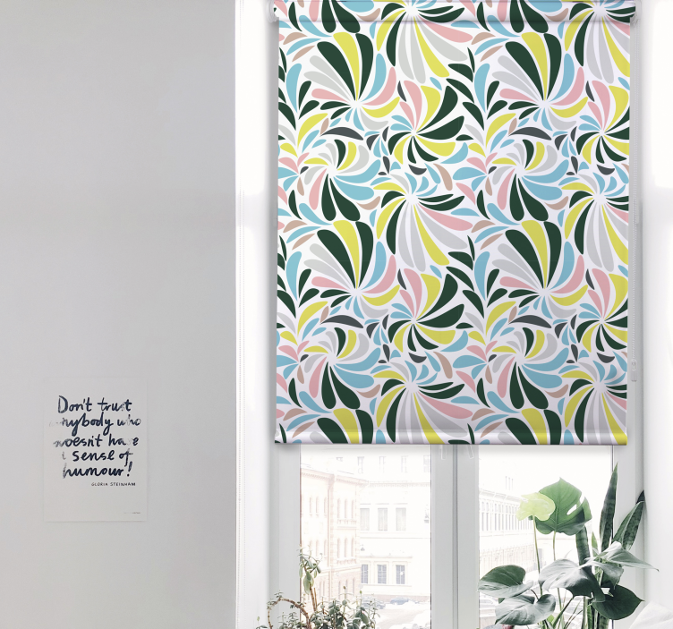 Stylish Floral Pattern blind flowers and plants - TenStickers