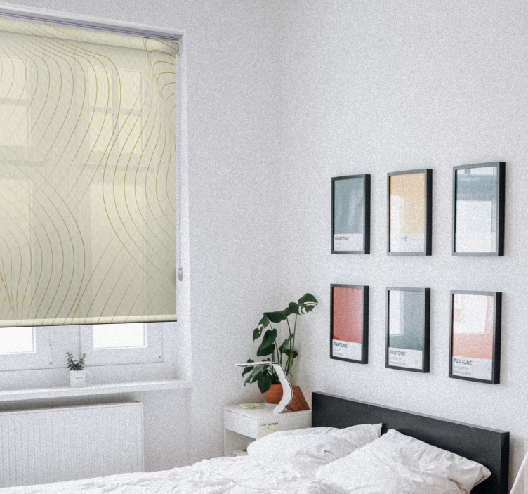 Subtle wave patterns living room blind - TenStickers