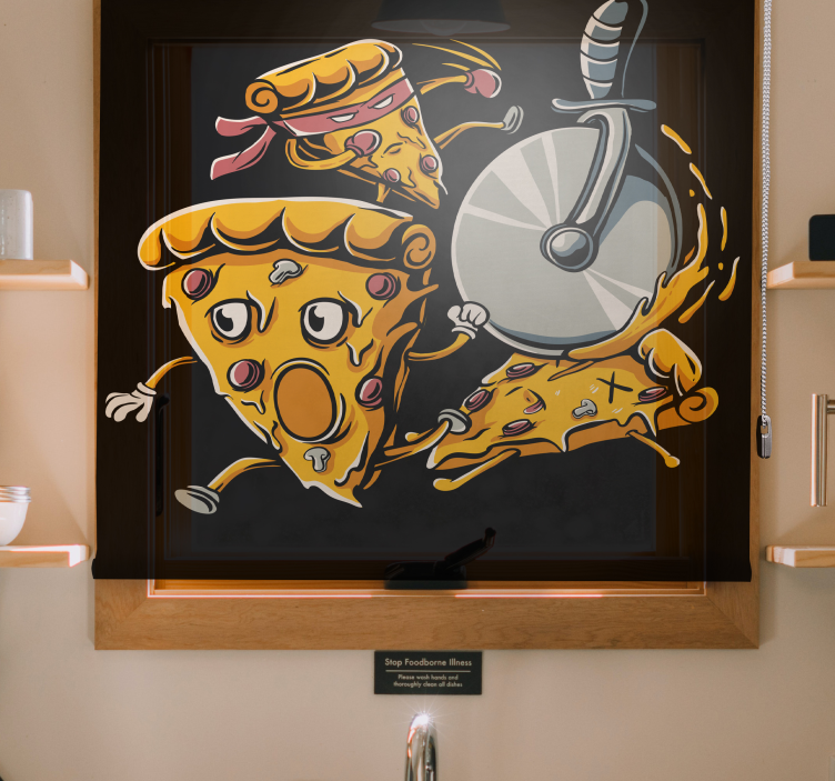 Animated Pizza Slices fun blind - TenStickers