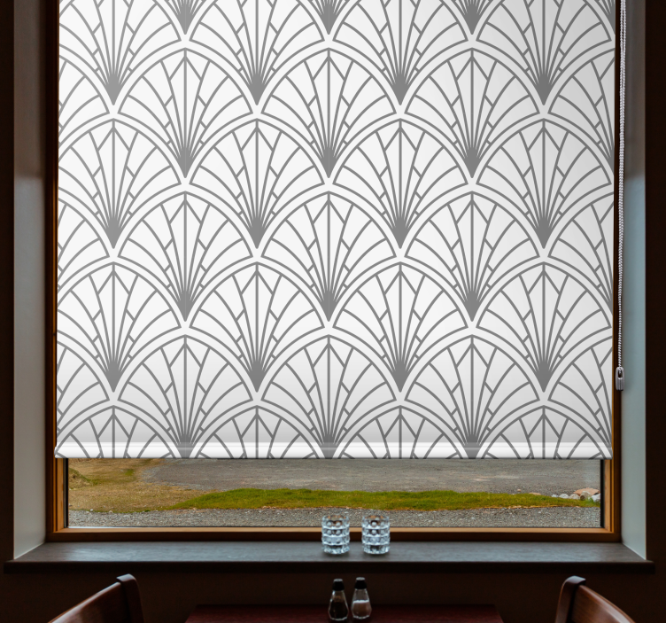 Art Déco gray pattern elegant blind - TenStickers