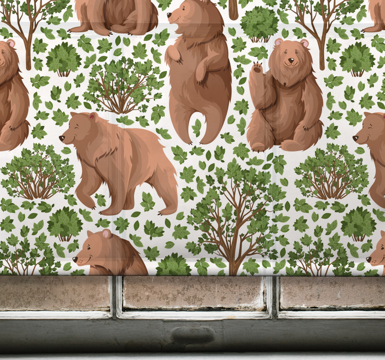 Bear Forest Pattern animals blind - TenStickers