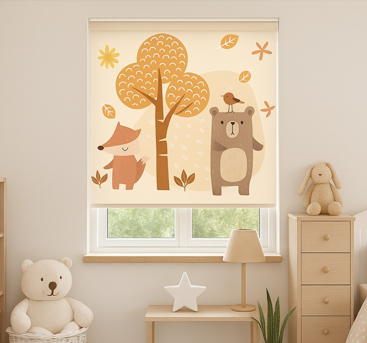 Beige forest animals blind children - TenStickers