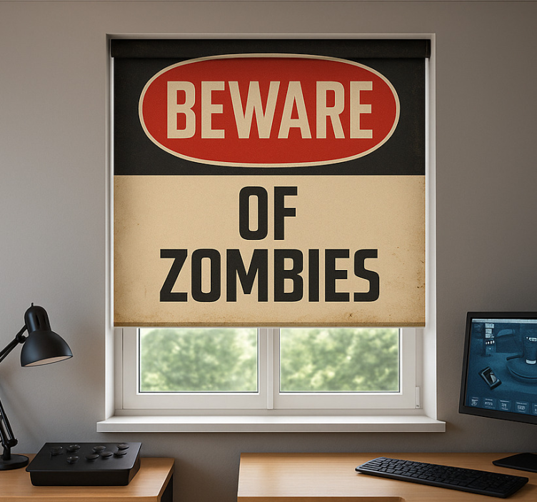 Beware of zombies blind geek - TenStickers