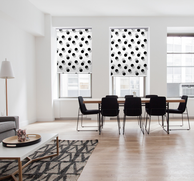 Roller Blind with Geometric Dots Design - TenStickers