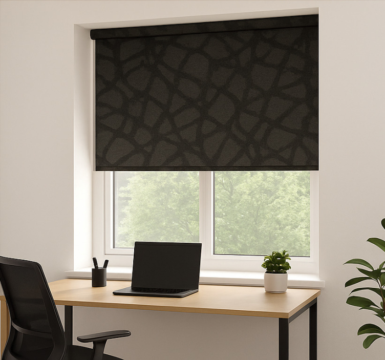 Blind office black/grey sheer - TenStickers