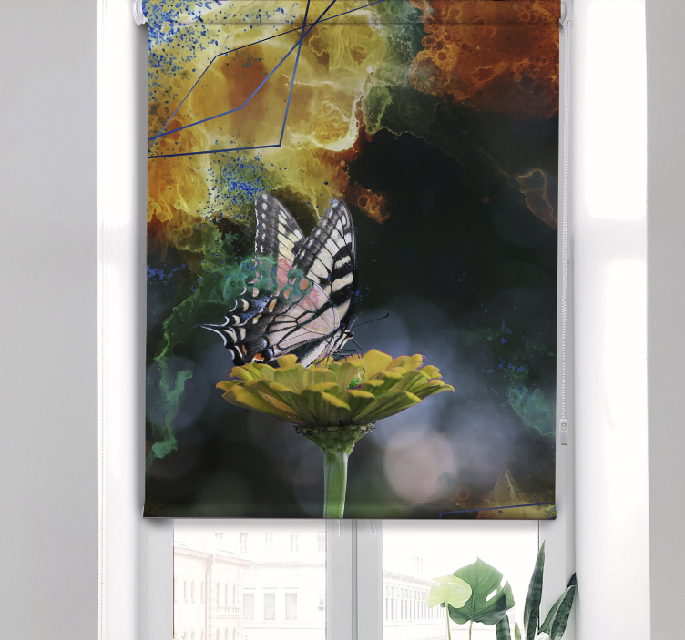 Butterfly Floral Composition butterflies blind - TenStickers