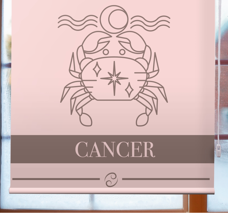 Cancer zodiac emblem text blind - TenStickers
