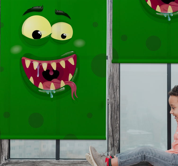 Green Monster fun blind - TenStickers