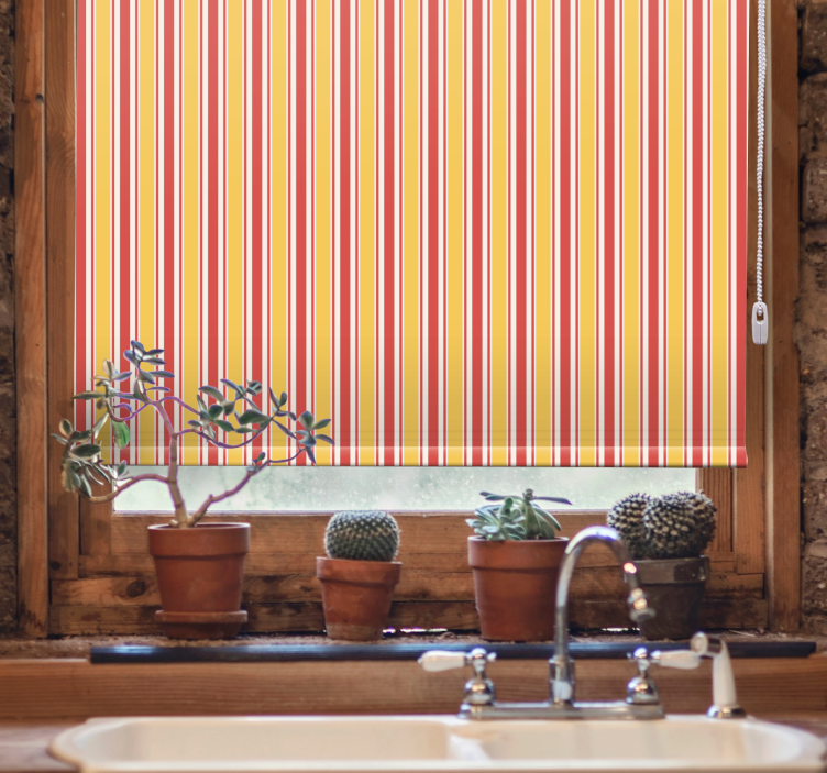 Colored stripe pattern bathroom blind - TenStickers
