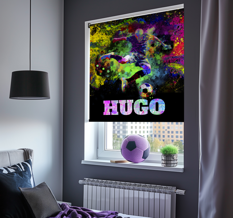 Colorful design football blind - TenStickers