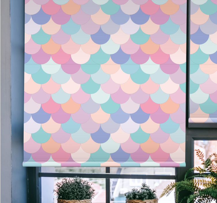 Colorful Scale Patterns pattern roller blind - TenStickers