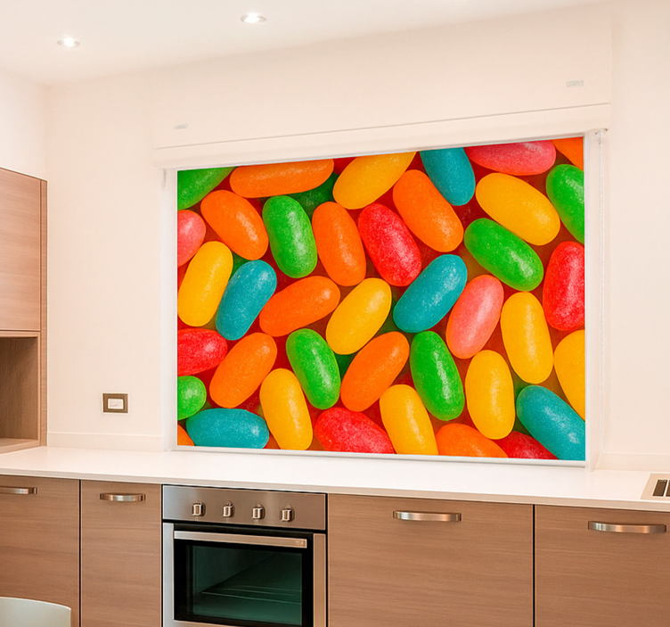Colourful jelly beans blind kitchen - TenStickers