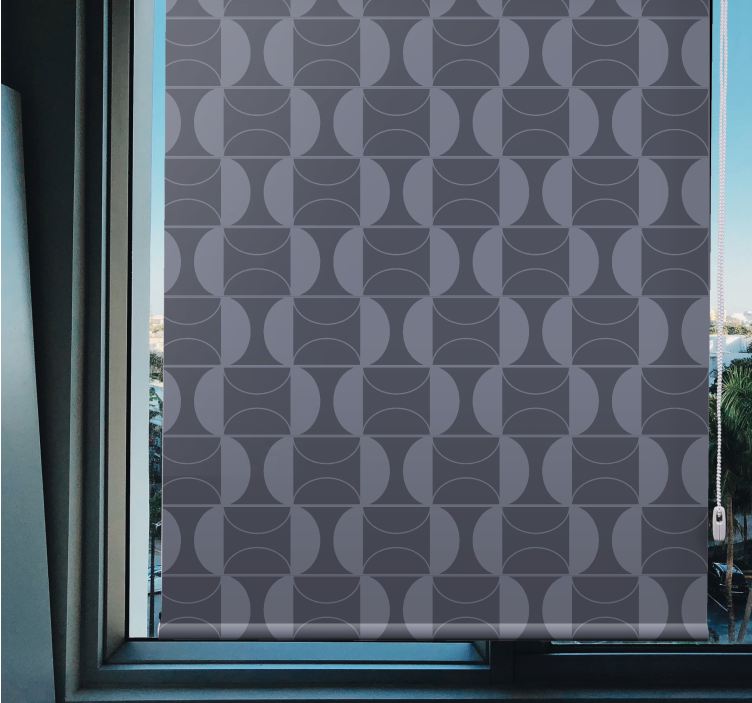 Curved grey pattern modern blind - TenStickers