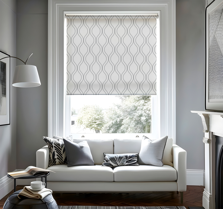 Curved lines Elegant blind - TenStickers