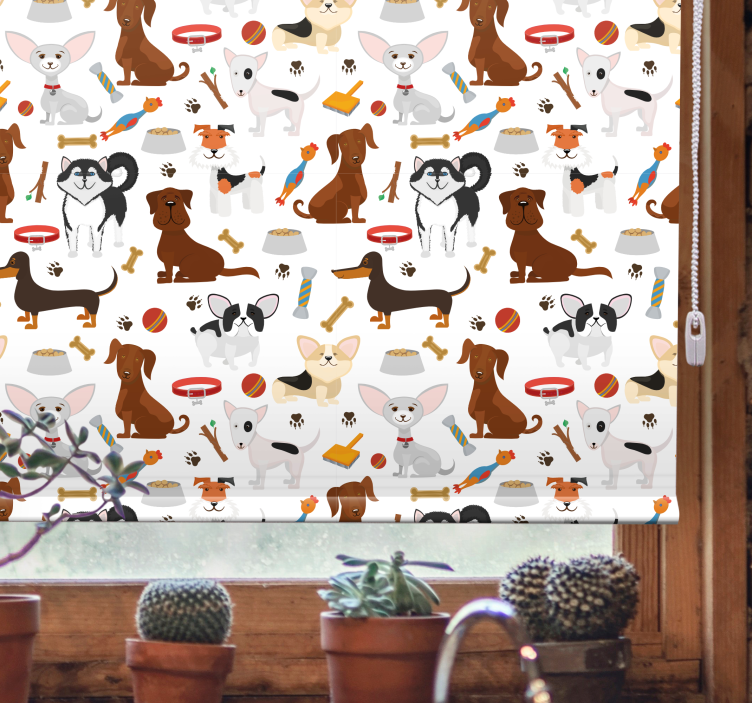 Cute Dog Patterns animals blind - TenStickers
