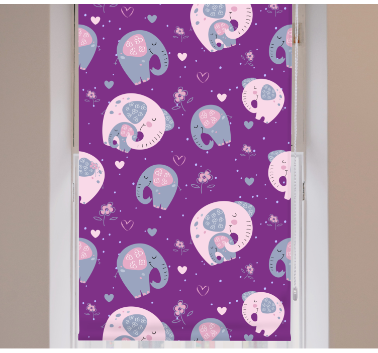 Cute Elephant Pattern animals blind - TenStickers