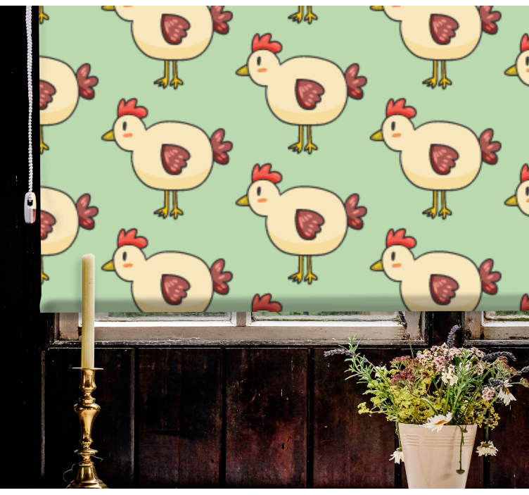 Delightful Chicken Motif animals blind - TenStickers