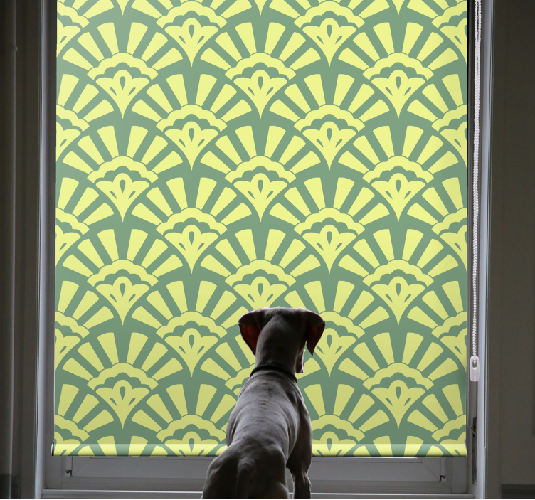Elegant Leaf Theme pattern roller blind - TenStickers