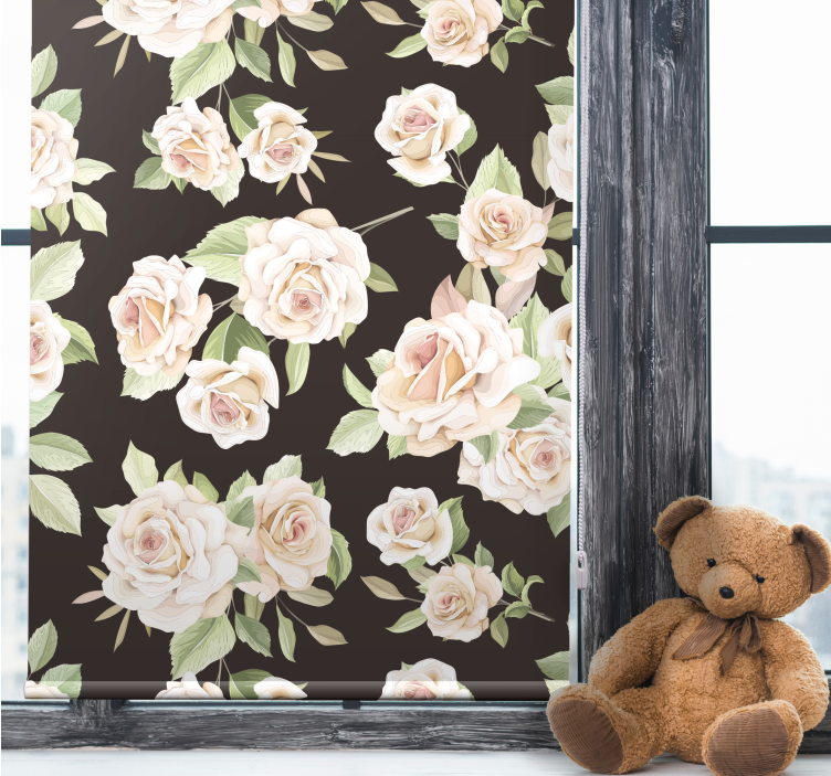 Elegant Rose Theme floral roller blind - TenStickers