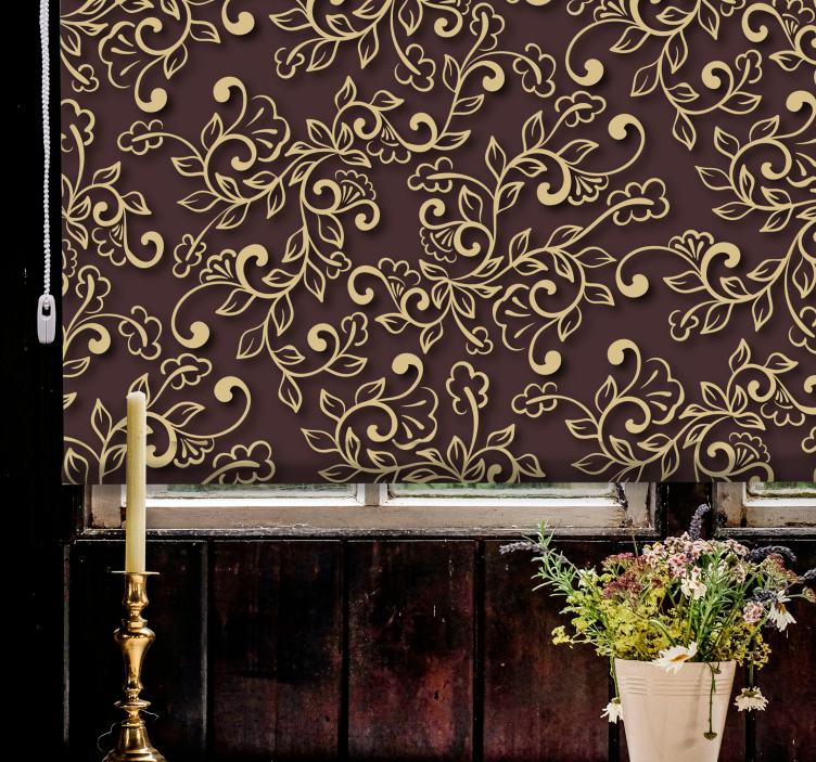 Graceful vine pattern elegant blind - TenStickers