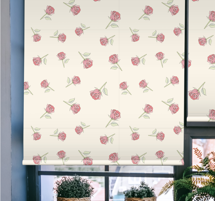Gentle rose motif blind flowers and plants - TenStickers