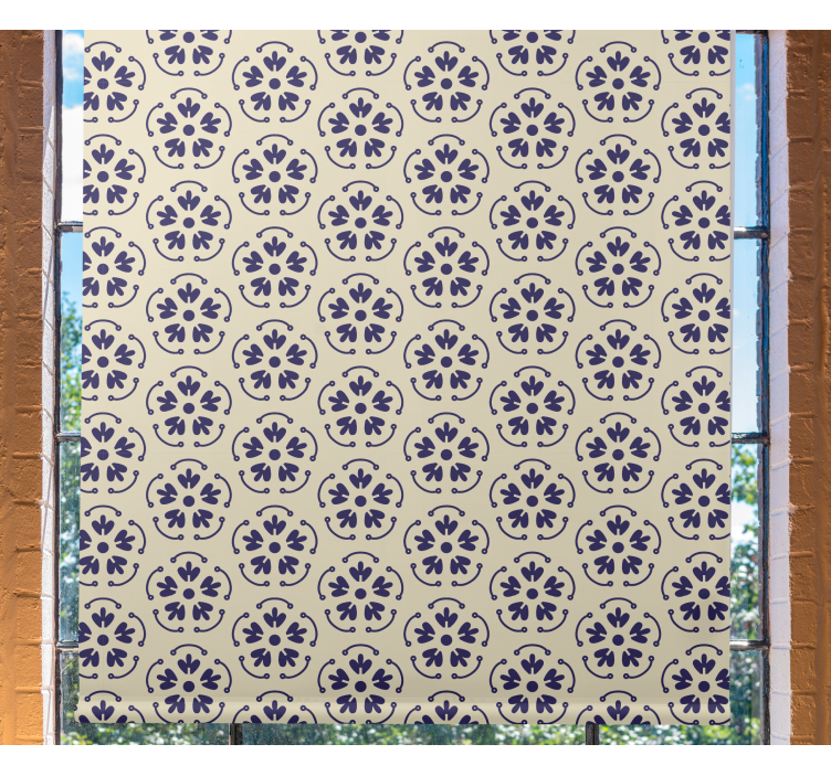 Geometric flower pattern Kitchen blind - TenStickers