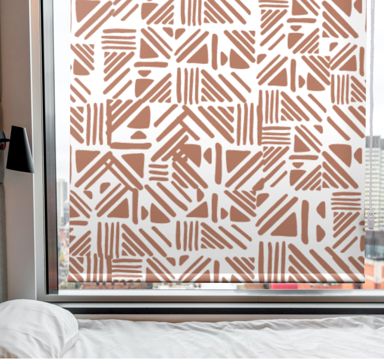 Geometric pattern elements master bedroom shades - TenStickers