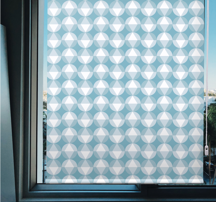 Geometric blue harmony pattern roller blind - TenStickers