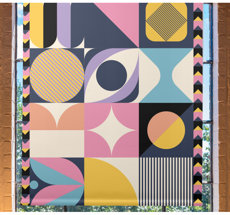 Geometric Shapes Collage modern blind - TenStickers
