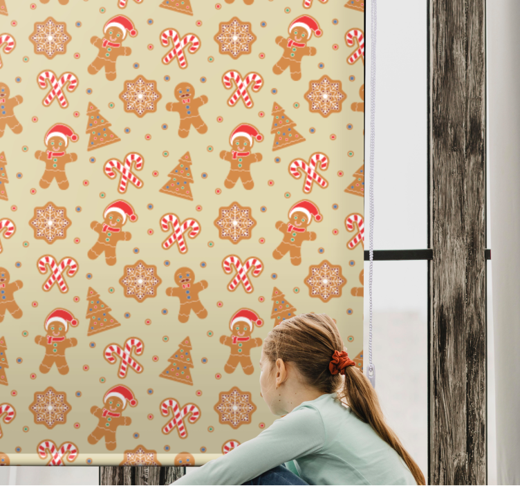 Gingerbread holiday cheer blind original - TenStickers