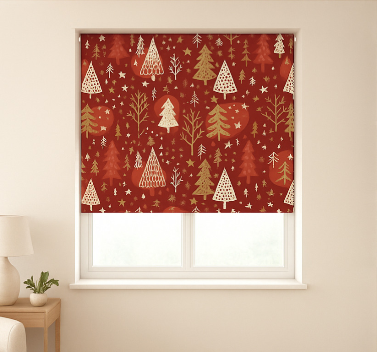 Green Festive Icons living room blind - TenStickers